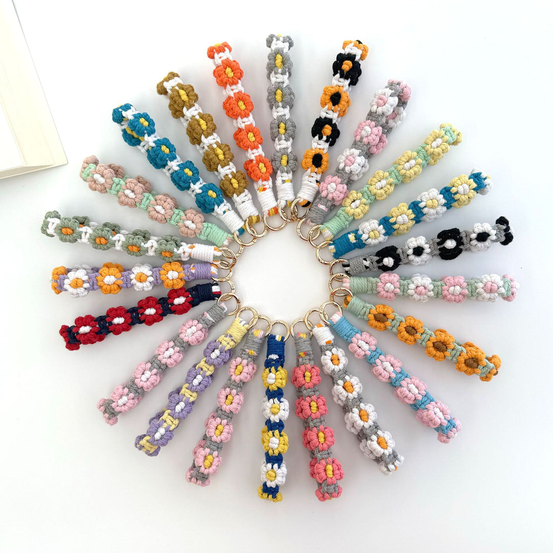 Floral Macrame Keychain Holder Bowlift