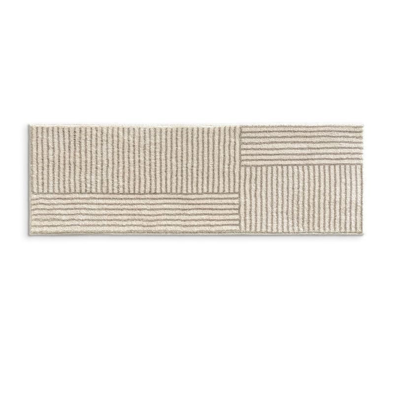 Textured Rectangular Bath Runner Mat