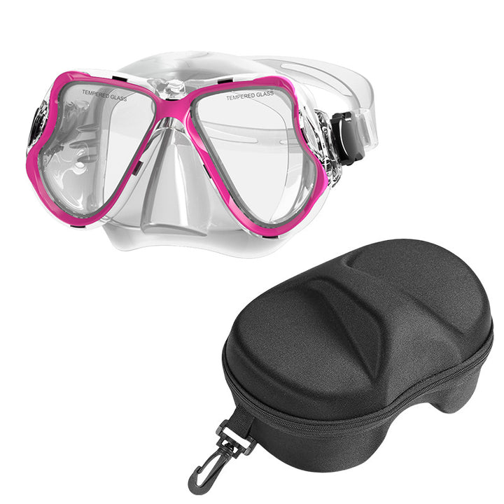 Diving mask with wide field of vision and comfortable wearing comfort Bowlift