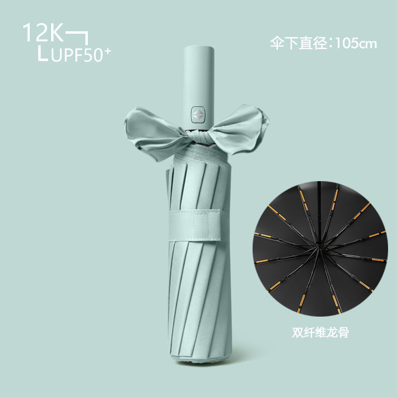 Women's compact and wind-resistant umbrella with UV protection technology Bowlift