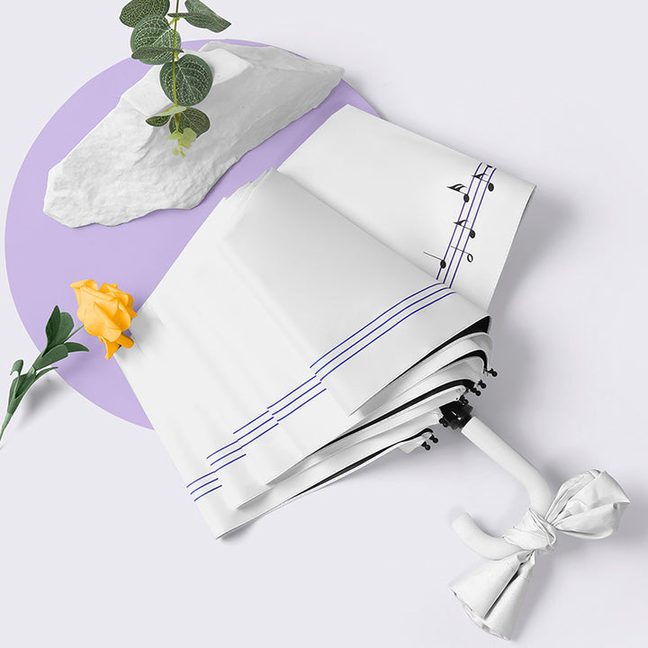 Women's Foldable Umbrella with Elegant Heart Design Bowlift
