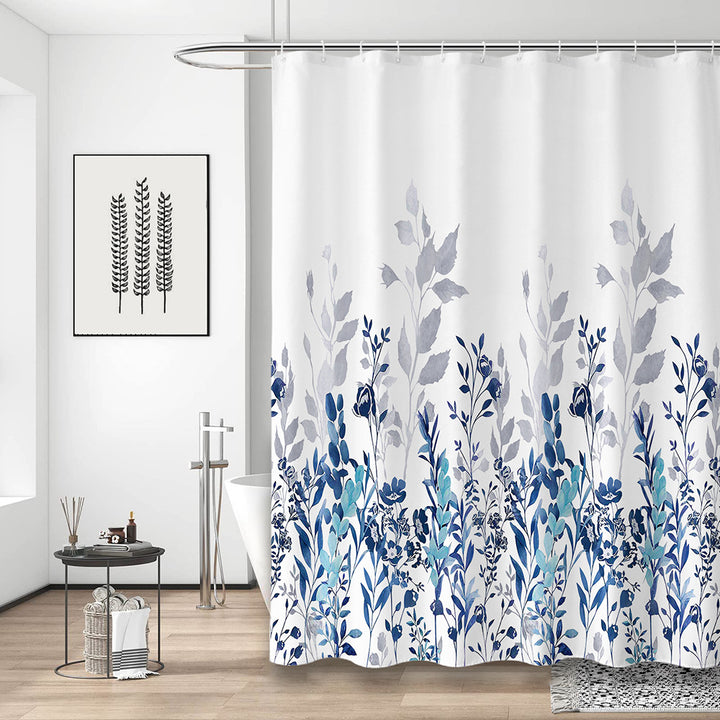 Floral Print Shower Curtain Bowlift