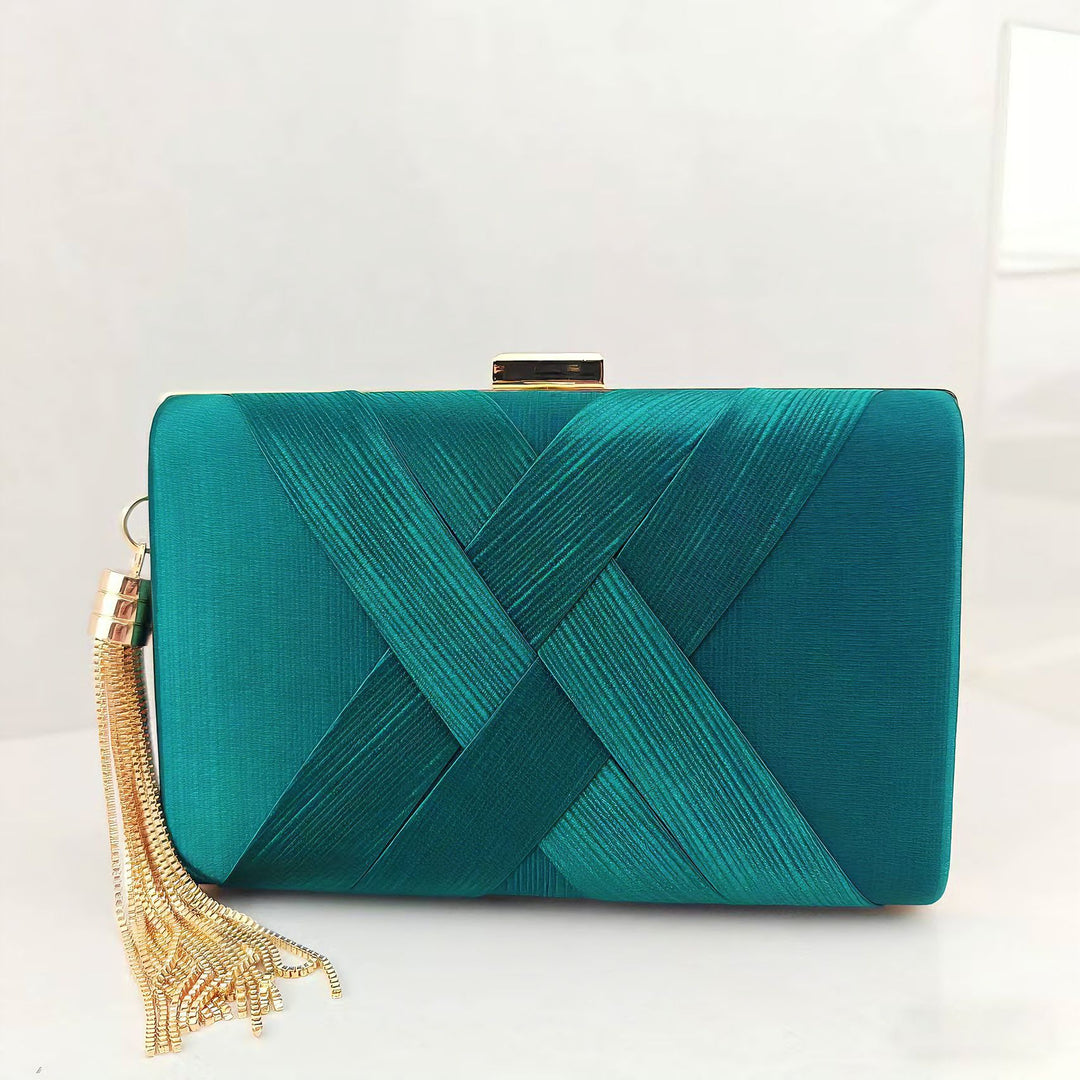 Satin Wrapped Evening Clutch