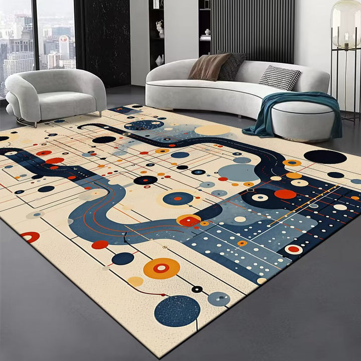 Abstract Swirl Area Rug Bowlift