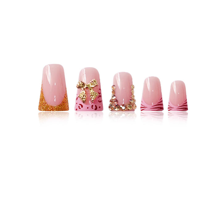 Floral Design Press-On Nails Bowlift