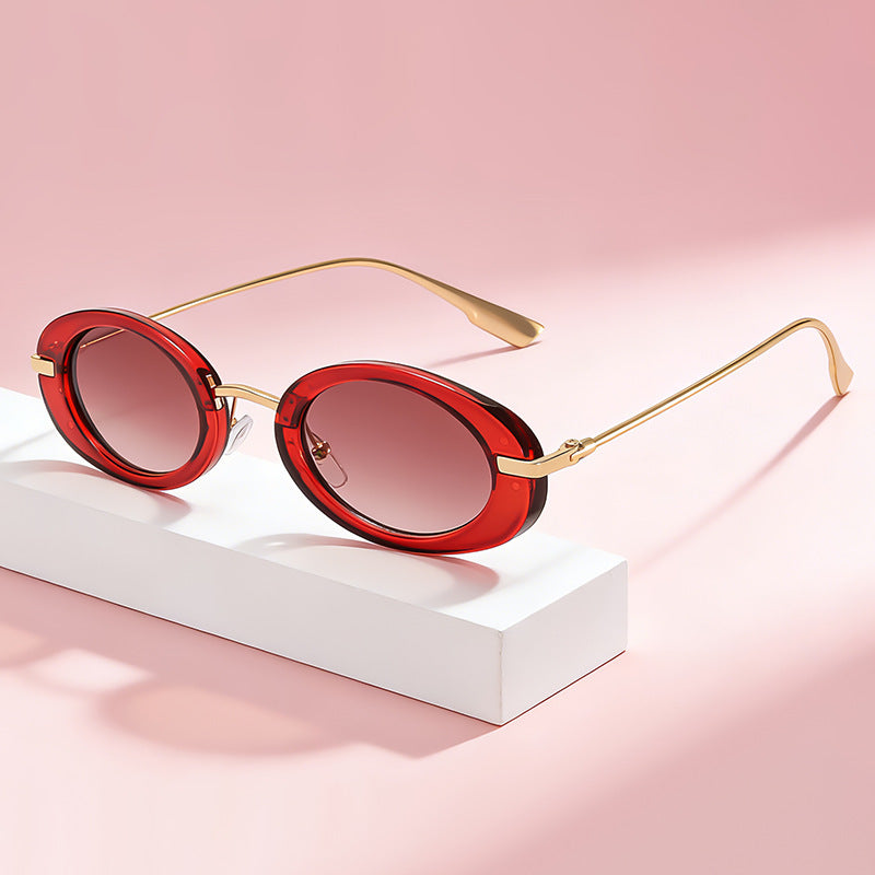 Elegant Oval Frame Sunglasses Bowlift