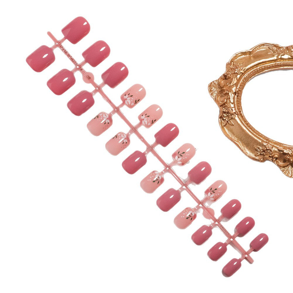 Artistic Floral Nail Design Press-On Set Bowlift