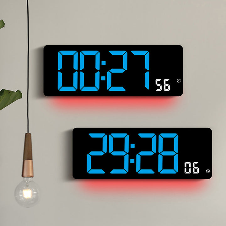 Digital Multi-Function Alarm Clock with Color LED Display Bowlift