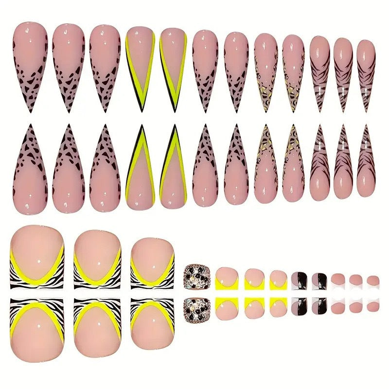 Decorative Geometric Nail Enhancements Bowlift