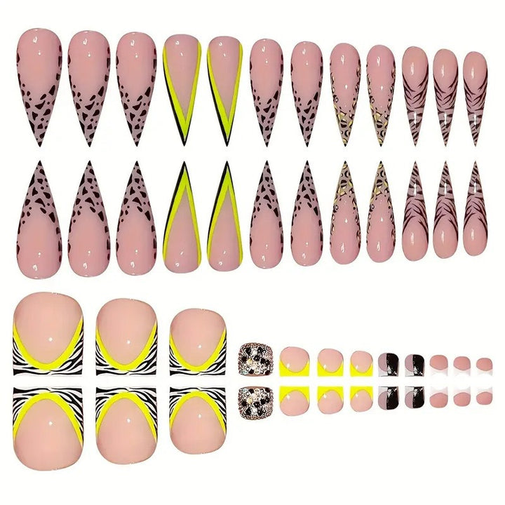 Decorative Geometric Nail Enhancements Bowlift