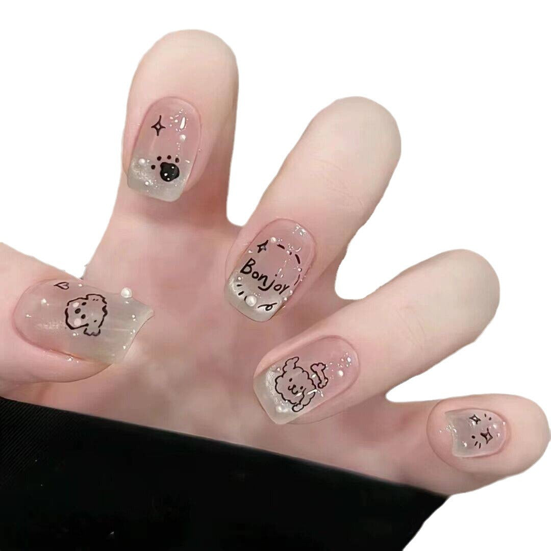 Whimsical Cartoon Nail Art Press-On Extensions Bowlift