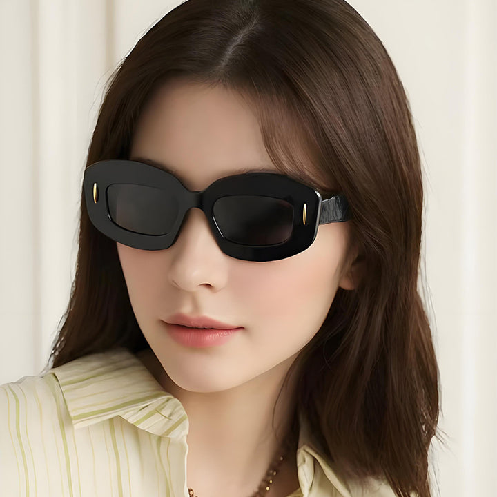 Women's Fashion Square Sunglasses with Trendy Frame Bowlift