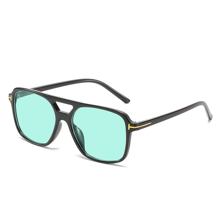 Square Frame Sunglasses with Unique Lens Cut Bowlift