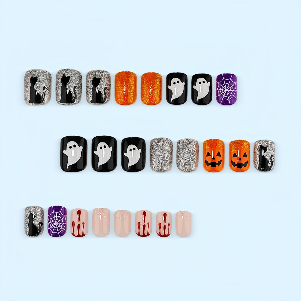 Halloween Nail Art Set with Creepy Designs Bowlift