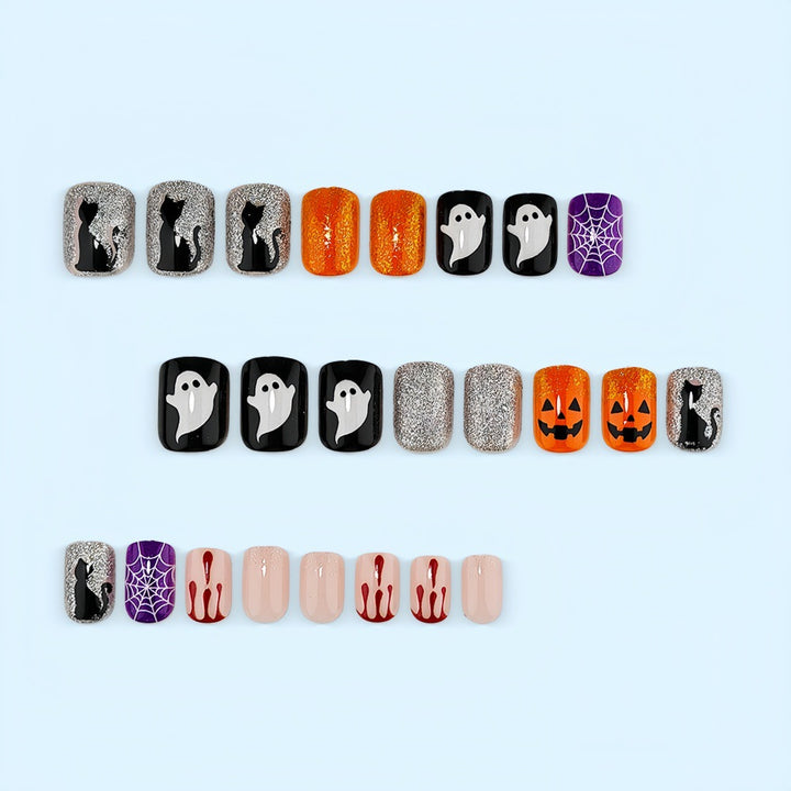 Halloween Nail Art Set with Creepy Designs Bowlift