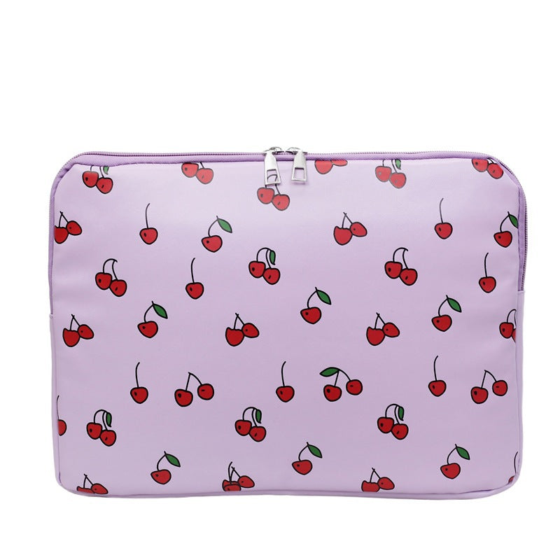 Playful Cherry Print Laptop Sleeve Bowlift