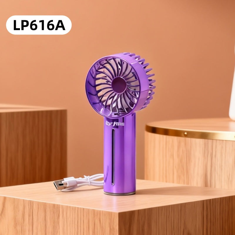 Women's portable spray fan with USB connection and ergonomic handle Bowlift
