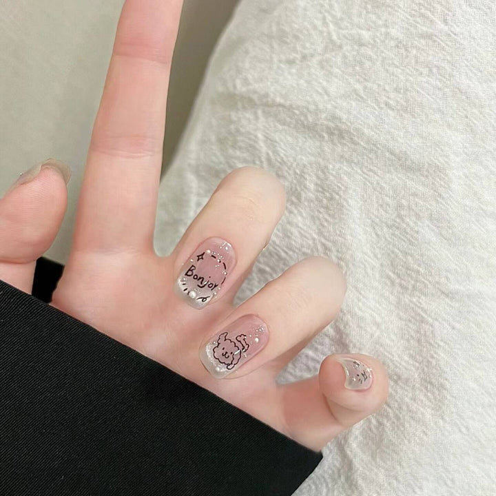 Whimsical Cartoon Nail Art Press-On Extensions Bowlift