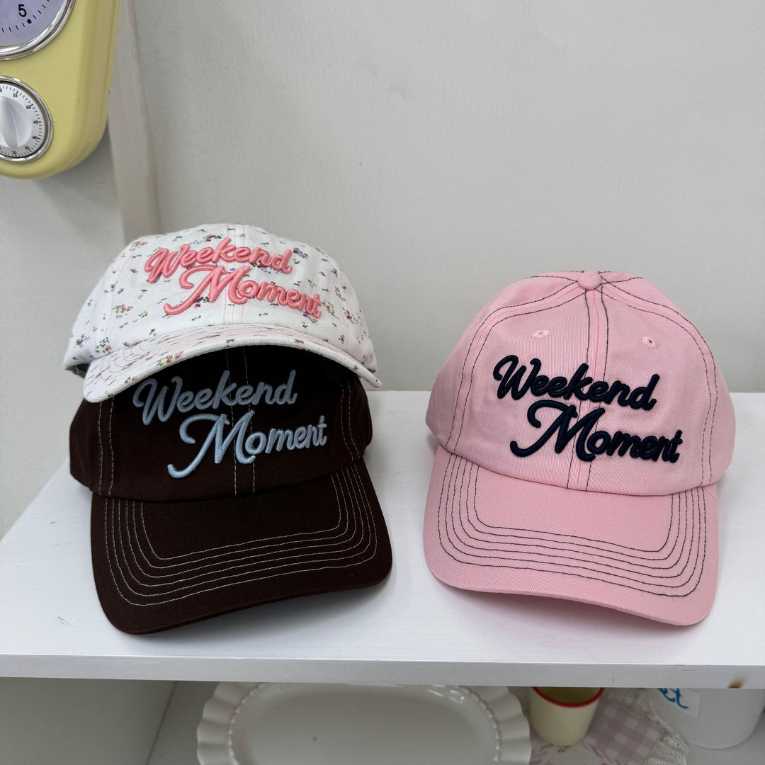 Women's Casual Cotton Baseball Cap with Embroidered Phrase Bowlift