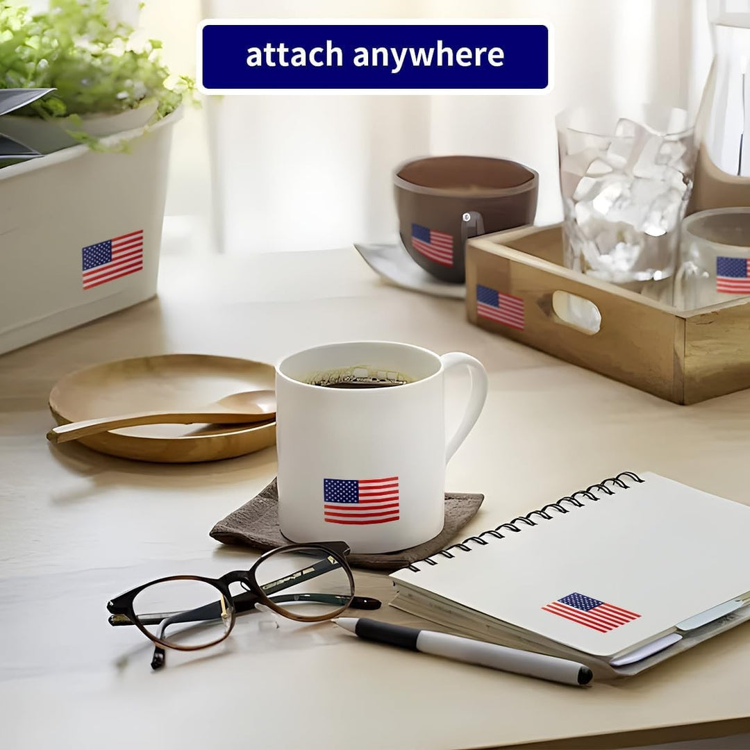 Unisex sticker roll with USA flag motif permanent labels for shipping and decoration Bowlift