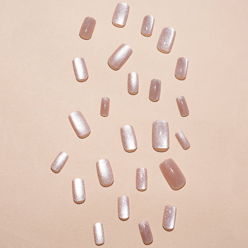 Glamorous artificial nail set with glitter and ombre effect Bowlift