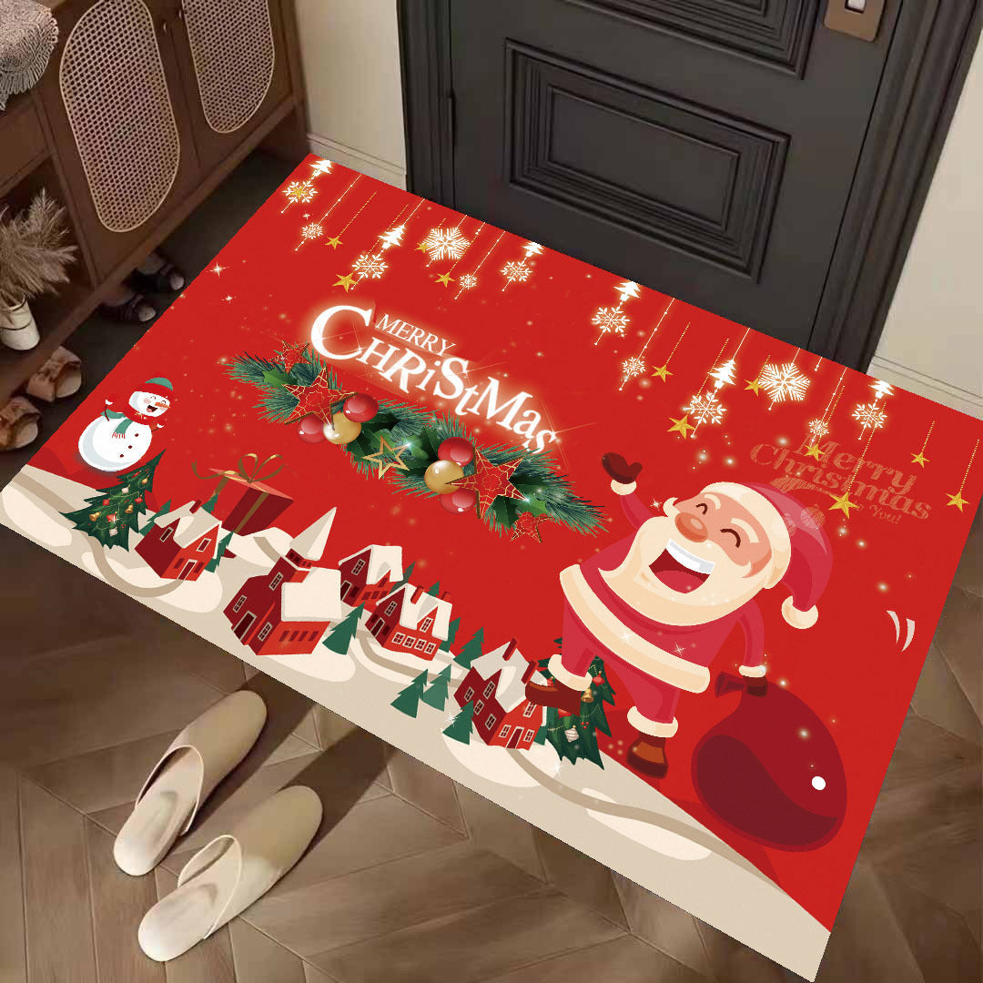 Elegant Holiday-Themed Welcome Mat