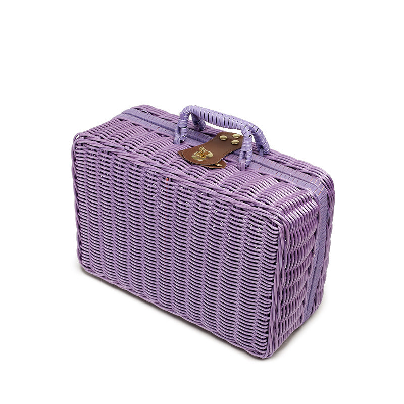 Vintage Woven Rattan Handbag Bowlift