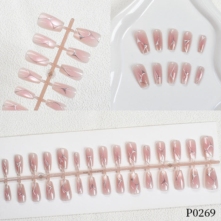 Elegant Artistic Press-On Nail Tips Bowlift