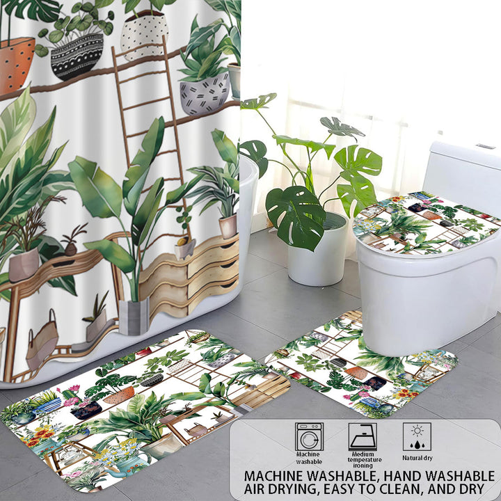 Digital Bow Pattern Bathroom Décor Set Bowlift