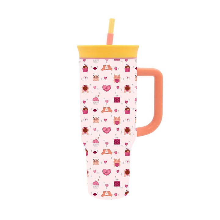 Women's Stylish Drink Cup with Practical Straw Bowlift