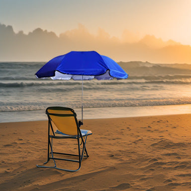 Women's Adjustable Beach Sunshade Umbrella with Ground Anchor Bowlift