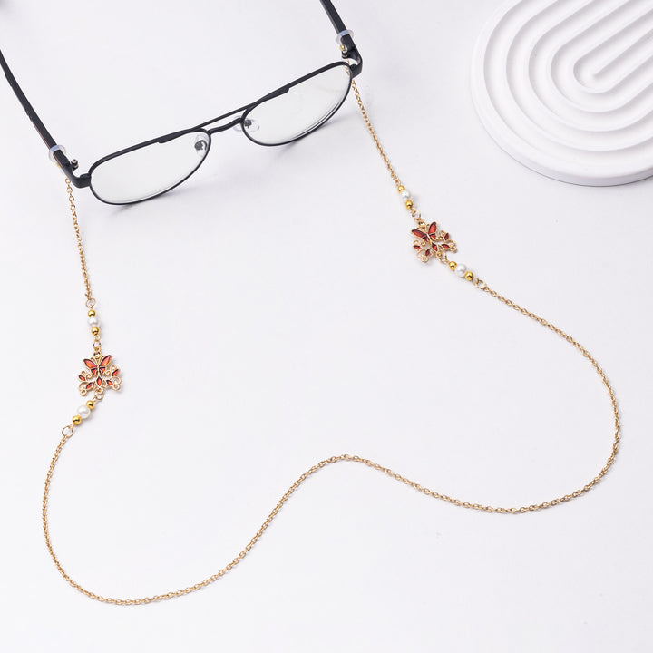 Elegant Floral Eyewear Chain Bowlift