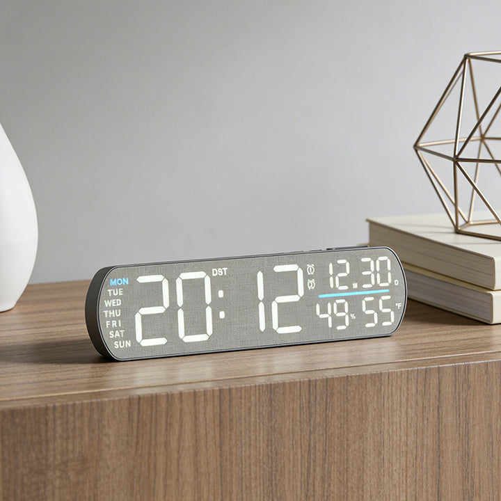 Digital alarm clock with temperature sensor and week display Bowlift