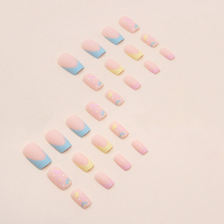 Floral Embellished Acrylic Nail Tips Bowlift