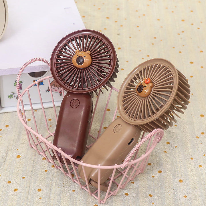 Women Portable Hand Fan with Animal Design Bowlift