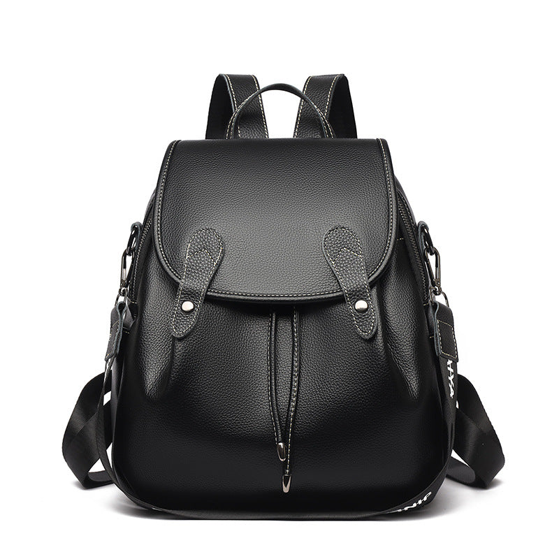 Stylish Leather Drawstring Backpack
