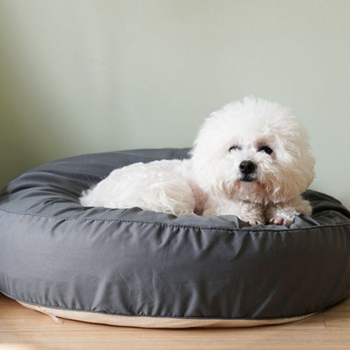 Round Plush  Lounger  Dog Bed
