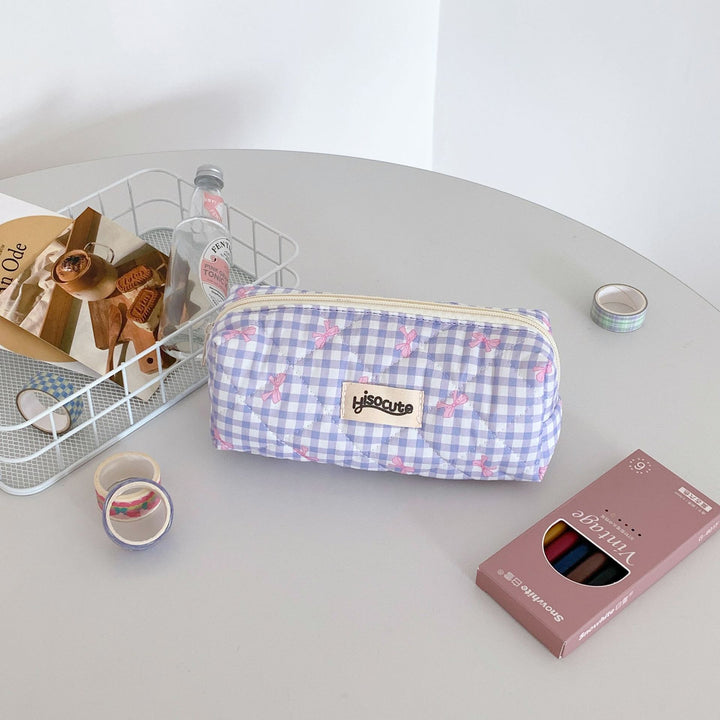 Stylish Quilted Pencil Case Bowlift