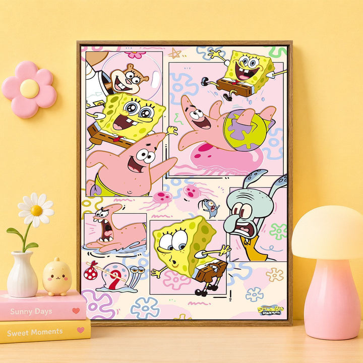 Cartoon Character Themed Wall Art Print Bowlift