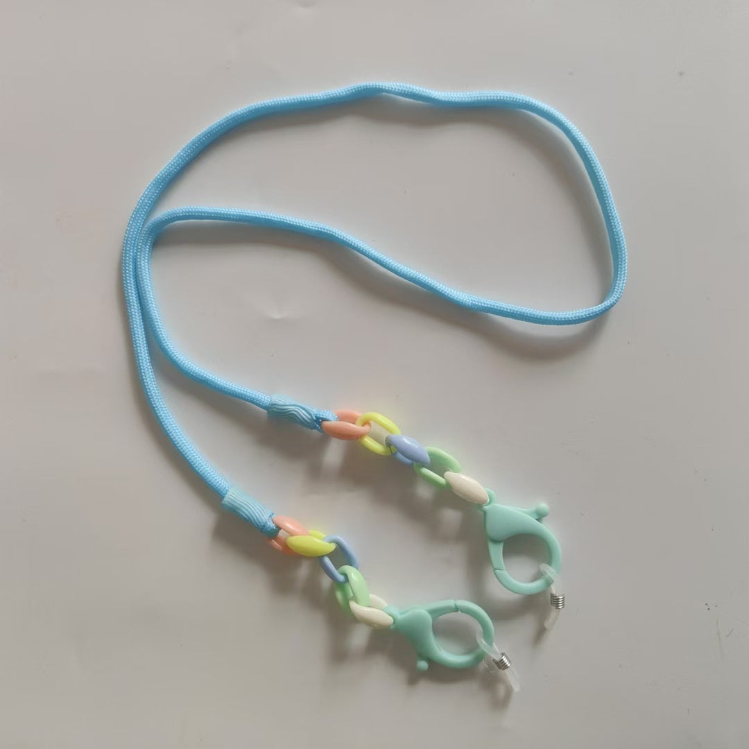 Glasses holder chain with Colorful beads and sturdy clips Bowlift