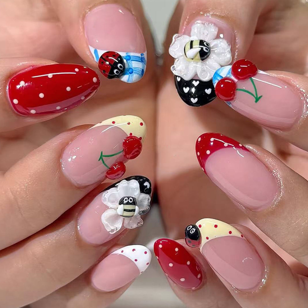 Decorative 3D Fruit and Insect Nail Art Set Bowlift