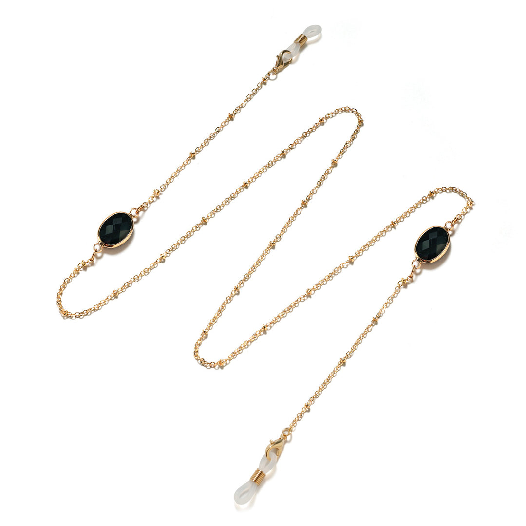 Chic Gemstone-Accented Eyewear Chain Bowlift