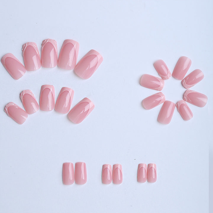 Artificial nails with elegant tip accents Bowlift