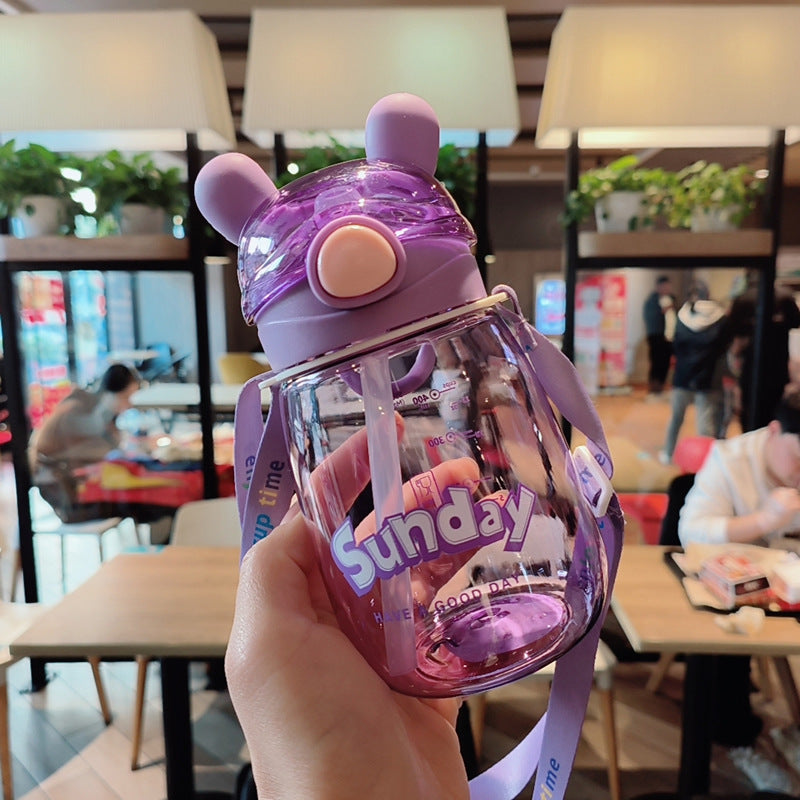 Women's Playful Water Bottle with Animal Ears Bowlift