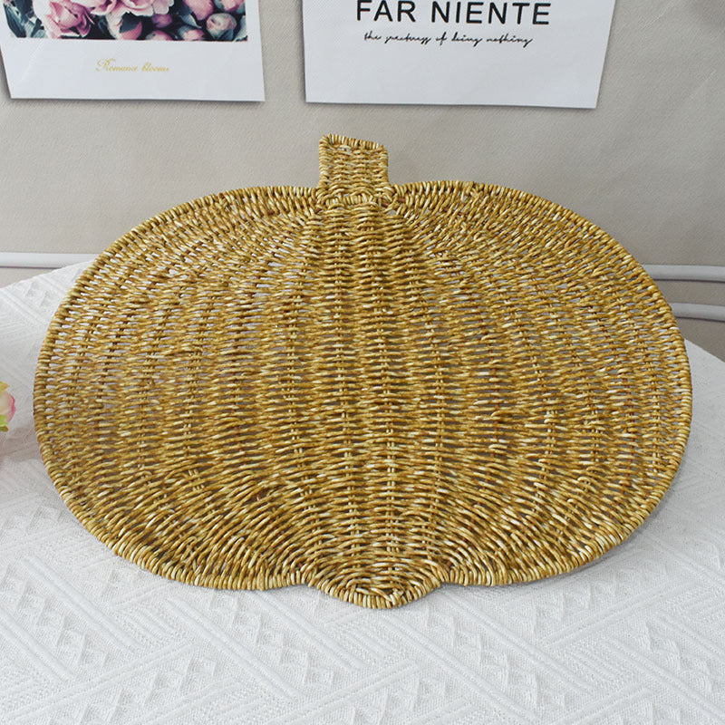 Decorative Woven Pumpkin Shaped Tray Bowlift