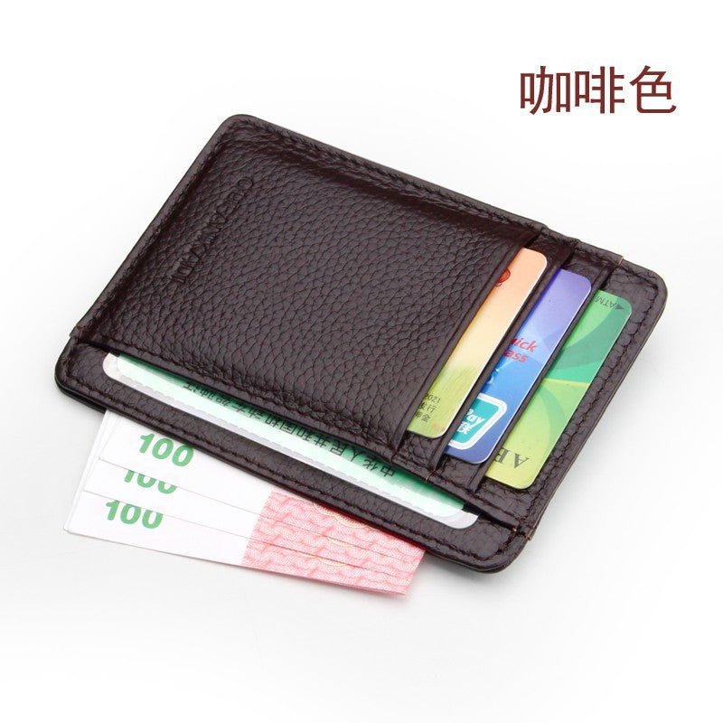 Premium Textured Leather Card Holder Bowlift