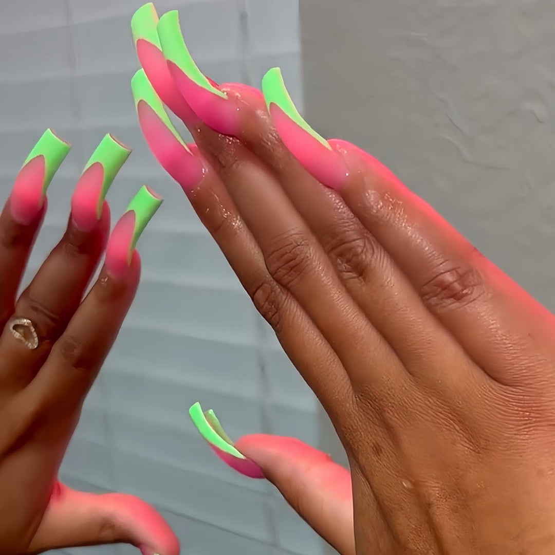 Long Sculpted Acrylic Nail Extensions Bowlift