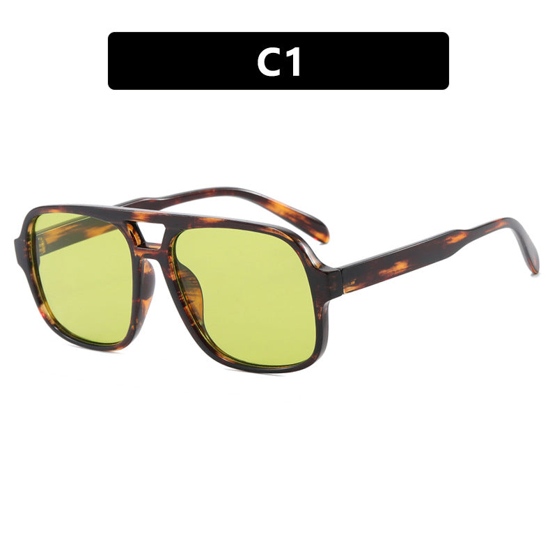 Women's modern square sunglasses with stylish transparent frame Bowlift