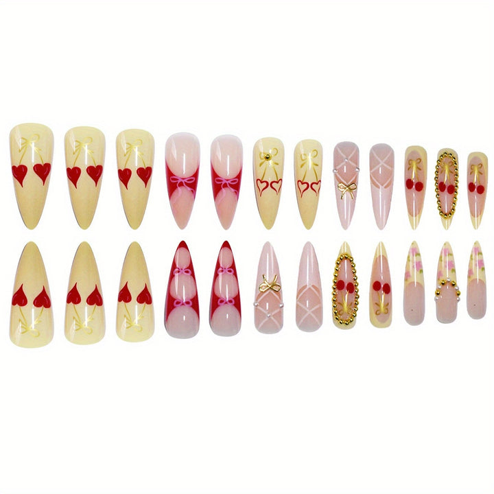 Colorful Artistic Press-On Nail Art Bowlift