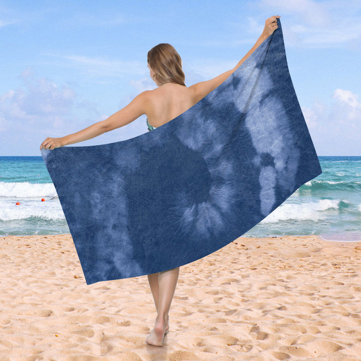 generously cut beach towel with TIE-DYE pattern Bowlift